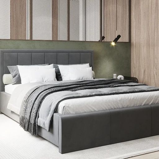 Кровать «Орхидея», серая